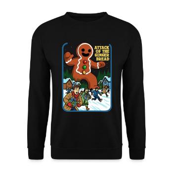 Attaque du pain d’épices - Sweat-shirt Unisexe - noir - Devant - Alina (178cm) & Michal (187cm)