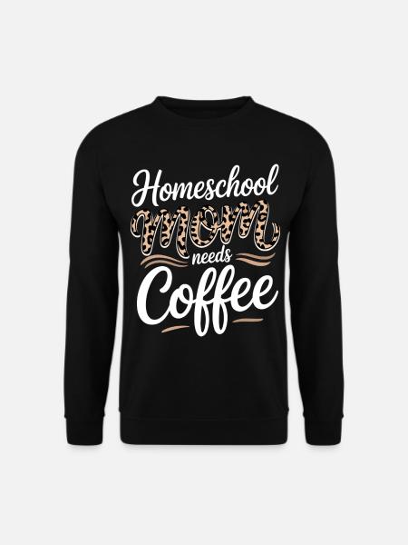 Homeschool-Mutter liebt Kaffee - Unisex Pullover - Schwarz