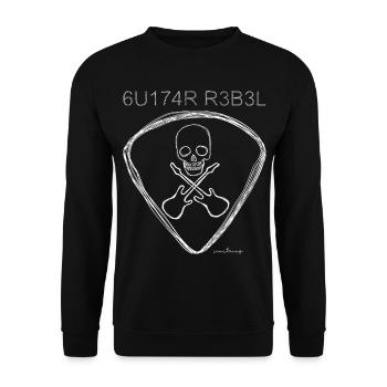 Guitare Rebel - Sweat-shirt Unisexe - noir - Devant - Alina (178cm) & Michal (187cm)