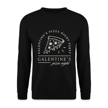 Soirée pizza des Galentines, dîner de fille de la Saint-Valentin - Sweat-shirt Unisexe - noir - Devant - Alina (178cm) & Michal (187cm)
