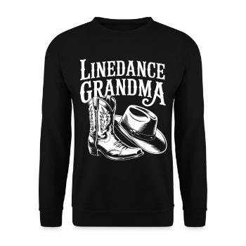 LineDance Grandma Boots - Unisex Sweatshirt - black - Front - Alina (178cm) & Michal (187cm)