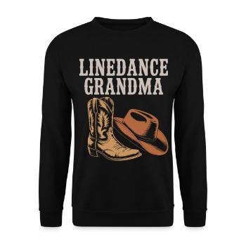 Line Dance Grandma Boots - Unisex Pullover - Schwarz - Vorne - Alina (178cm) & Michal (187cm)