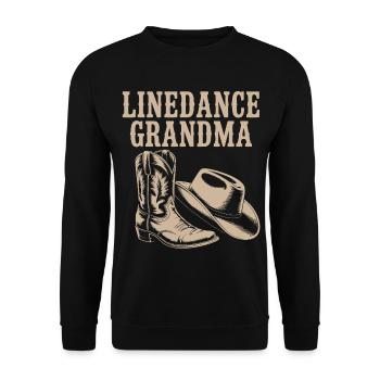 Line Dance Granny Boots Hat - Unisex Sweatshirt - black - Front - Alina (178cm) & Michal (187cm)