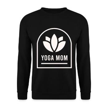 Maman yogi maman - Sweat-shirt Unisexe - noir - Devant - Alina (178cm) & Michal (187cm)
