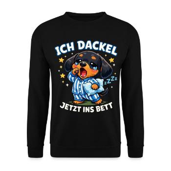Teckel Offre des vêtements Je suis teckel maintenant - Sweat-shirt Unisexe - noir - Devant - Alina (178cm) & Michal (187cm)