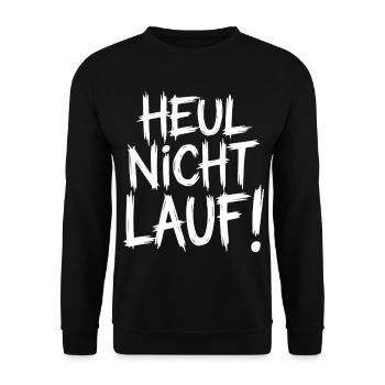 Heul nicht Lauf! - Unisex Pullover - Schwarz - Vorne - Alina (178cm) & Michal (187cm)