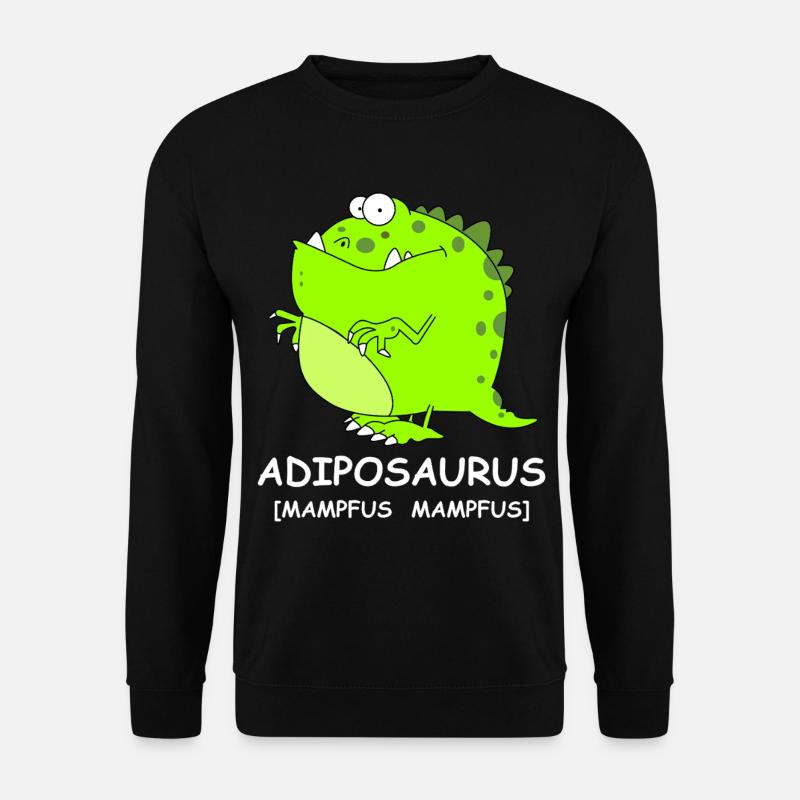 Adiposaursus Dino-Comic - Unisex Pullover - Schwarz