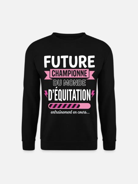 Future Championne Équitation Cavalière - Sweat-shirt Unisexe - noir