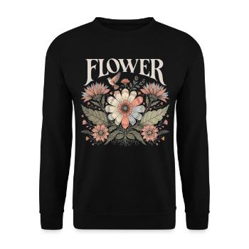 Fleurs Fleurs Cadeau pour les femmes et la maman - Sweat-shirt Unisexe - noir - Devant - Alina (178cm) & Michal (187cm)