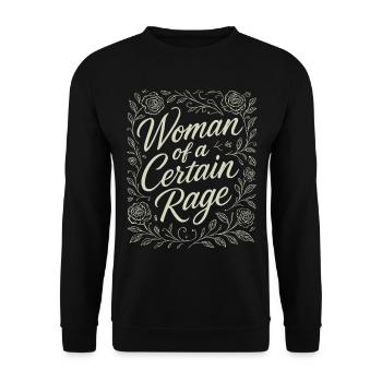 Woman of a Certain Rage Floral Roses Design - Unisex Sweatshirt - black - Front - Alina (178cm) & Michal (187cm)