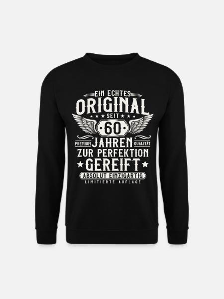 60. Geburtstag 60 Jahre Vintage Retro Geschenk - Unisex Pullover - Schwarz