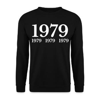 1979 - Sweat-shirt Unisexe - noir - Devant - Alina (178cm) & Michal (187cm)