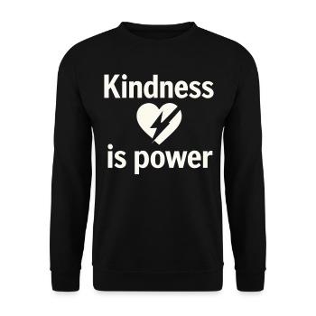 La compassion est le pouvoir du fragment du cœur - Sweat-shirt Unisexe - noir - Devant - Alina (178cm) & Michal (187cm)