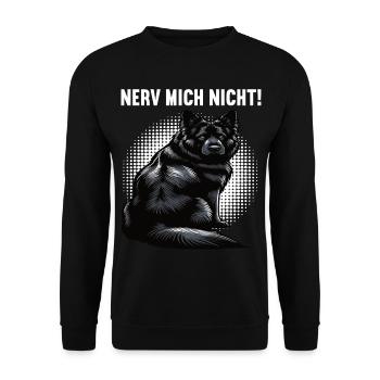 Nerv Mich Nicht Schwarzer Schäferhund Schäferhunde - Unisex Pullover - Schwarz - Vorne - Alina (178cm) & Michal (187cm)