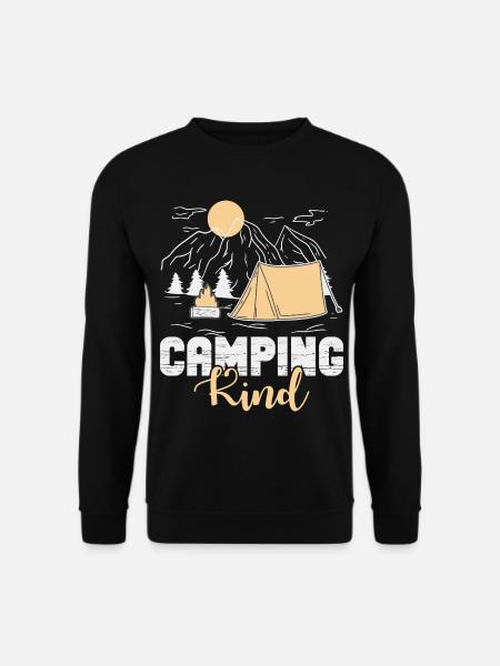 Camping Child Tent Tents Camper Tent Camp - Unisex Sweatshirt - black