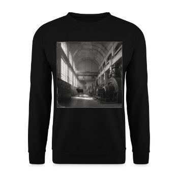 Lost Place Moose Art noir & blanc Crime animalier - Sweat-shirt Unisexe - noir - Devant - Alina (178cm) & Michal (187cm)
