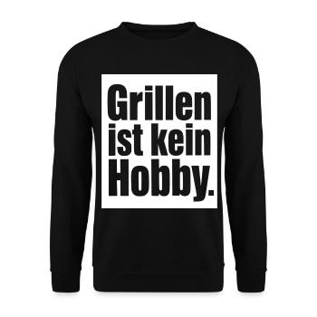 Grillen ist kein Hobby Grillmeister BBQ Shirt - Unisex Pullover - Schwarz - Vorne - Alina (178cm) & Michal (187cm)
