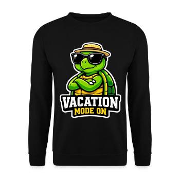 Vacances de tortues cool vacances d’été - Sweat-shirt Unisexe - noir - Devant - Alina (178cm) & Michal (187cm)