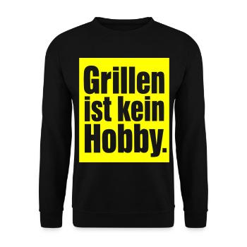 Grill Spruch Geschenk für Männer und Papa Grillfan - Unisex Pullover - Schwarz - Vorne - Alina (178cm) & Michal (187cm)