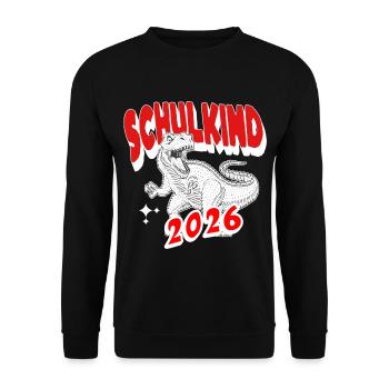 T-shirt T-Rex Scolaire 2026 pour l’inscription scolaire - Sweat-shirt Unisexe - noir - Devant - Alina (178cm) & Michal (187cm)