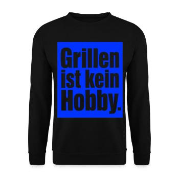 Grillmeister Spruch Geschenk für Männer & Väter - Unisex Pullover - Schwarz - Vorne - Alina (178cm) & Michal (187cm)