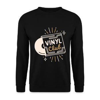 Vinyl-Club-Plattenliebhaber analoge Musik - Unisex Pullover - Schwarz - Vorne - Alina (178cm) & Michal (187cm)