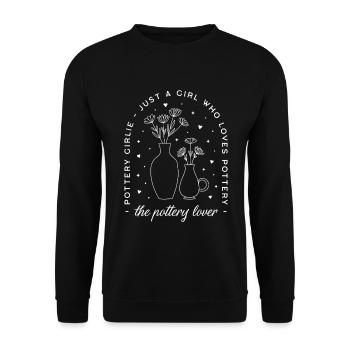 Töpferliebhaberin - Unisex Pullover - Schwarz - Vorne - Alina (178cm) & Michal (187cm)