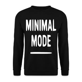 Minimal Mode Typo-Print - Unisex Pullover - Schwarz - Vorne - Alina (178cm) & Michal (187cm)