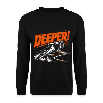 Deeper Speedskating Trainer Spruch - Unisex Pullover - Schwarz - Vorne - Alina (178cm) & Michal (187cm)