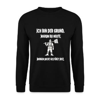 Spruch Winterdiesnt Humor - Unisex Pullover - Schwarz - Vorne - Alina (178cm) & Michal (187cm)