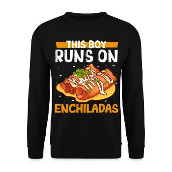Männer lieben Enchiladas - Unisex Pullover - Schwarz - Vorne - Alina (178cm) & Michal (187cm)