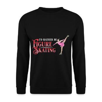 Eiskunstlauf Eisläufer Schlittschuhe Eislaufen - Unisex Pullover - Schwarz - Vorne - Alina (178cm) & Michal (187cm)