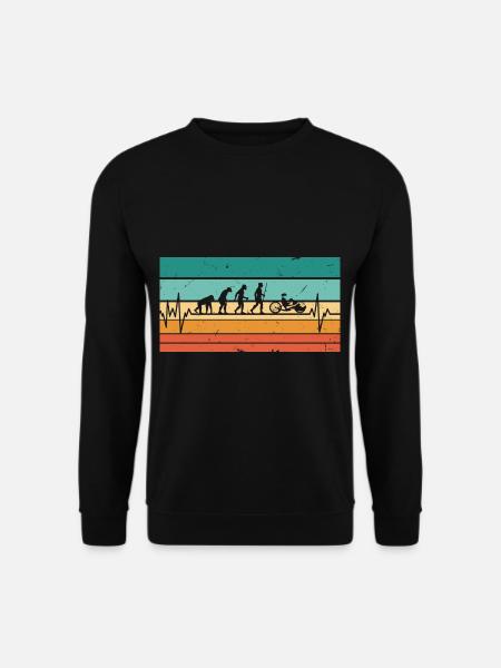 Vintage Heartbeat Handbike Fiets Handbike - Uniseks sweater - zwart