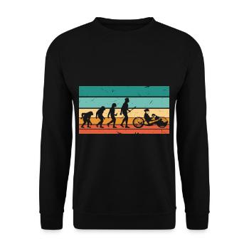 Vintage Evolution Handbike - Unisex Pullover - Schwarz - Vorne - Alina (178cm) & Michal (187cm)
