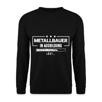 Metallbauer in Ausbildung lädt Metalltechniker - Unisex Pullover - Schwarz - Vorne - Alina (178cm) & Michal (187cm)