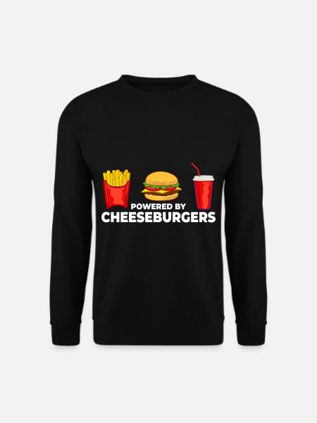 Cheeseburger Cheese Sandwich Hamburger - Unisex Sweatshirt - black