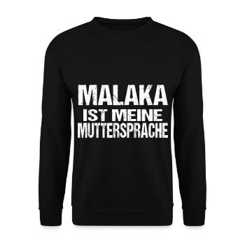 Malaka Greece Griechenland Griechisches Geschenk - Unisex Pullover - Schwarz - Vorne - Alina (178cm) & Michal (187cm)