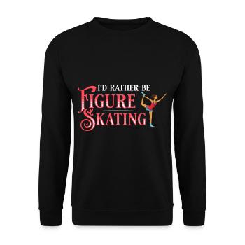 Eiskunstlauf Eisläufer Schlittschuhe Eislaufen - Unisex Pullover - Schwarz - Vorne - Alina (178cm) & Michal (187cm)