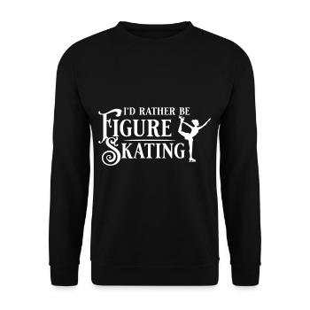 Eiskunstlauf Eisläufer Schlittschuhe Eislaufen - Unisex Pullover - Schwarz - Vorne - Alina (178cm) & Michal (187cm)
