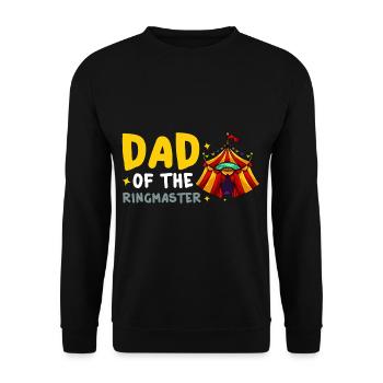 Circus Birthday Party Papa Theme Ringmaster - Unisex Sweatshirt - black - Front - Alina (178cm) & Michal (187cm)