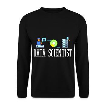 Datenwissenschaftler Data Science Wissenschaft - Unisex Pullover - Schwarz - Vorne - Alina (178cm) & Michal (187cm)