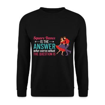 Square Dance Music Caller Folk Dance Dancer Usa - Unisex Sweatshirt - black - Front - Alina (178cm) & Michal (187cm)