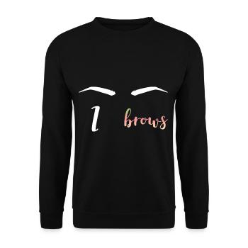 Microblading Artist I Augenbrauen Makeup Kosmetike - Unisex Pullover - Schwarz - Vorne - Alina (178cm) & Michal (187cm)