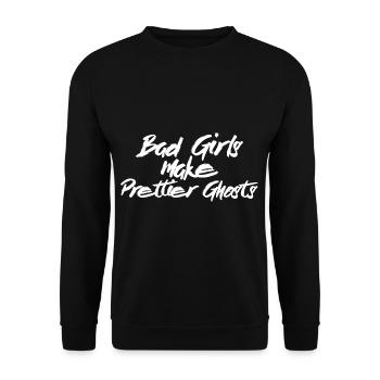Goth Lolita Bad Girls Make Prettier Ghosts - Unisex Sweatshirt - black - Front - Alina (178cm) & Michal (187cm)