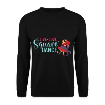 Square Dance Music Caller Folk Dance Dancer Usa - Unisex Sweatshirt - black - Front - Alina (178cm) & Michal (187cm)