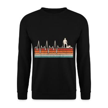 Battement de cœur du bûcheron - Sweat-shirt Unisexe - noir - Devant - Alina (178cm) & Michal (187cm)