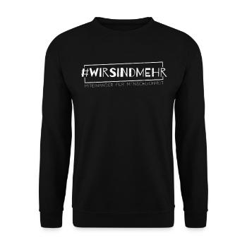 We are more of a partner for humanity - Unisex Sweatshirt - black - Front - Alina (178cm) & Michal (187cm)