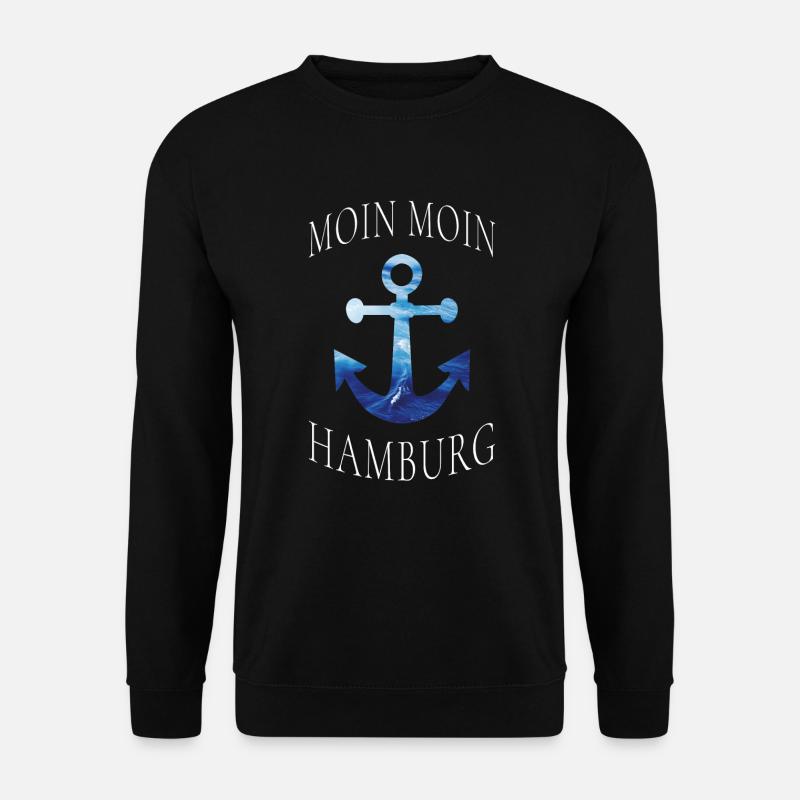 Moin Hamburg, Anker - Unisex Pullover - Schwarz