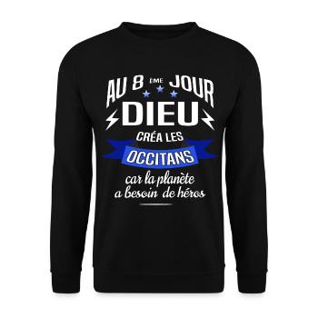 Les occitans - Sweat-shirt Unisexe - noir - Devant - Alina (178cm) & Michal (187cm)