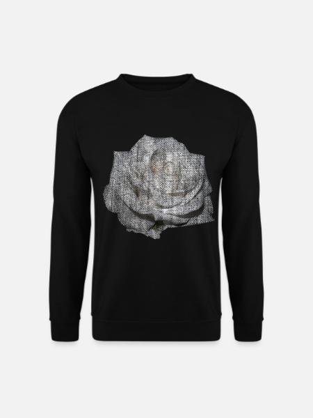 FLOWER White Rose White - Unisex Sweatshirt - black